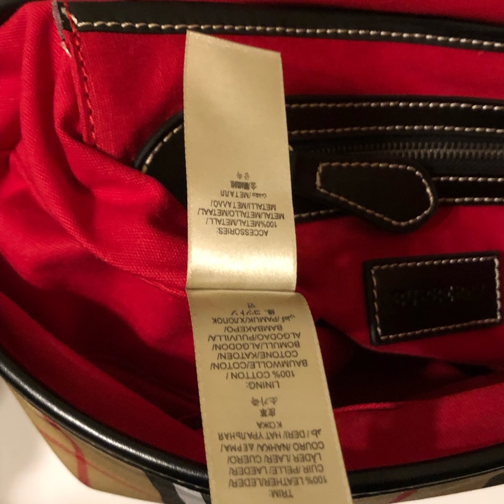 Burberry Red Black & White Stripes Brand New With Tags Authentic Designer Bag - Picture 14 of 16